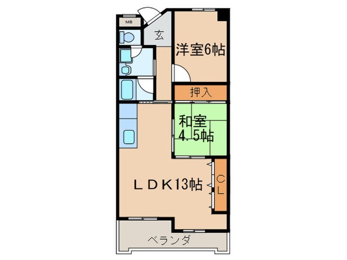 ラフォーレ末広の物件間取画像