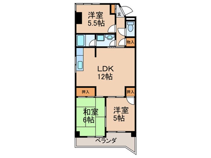 ラフォーレ末広の物件間取画像