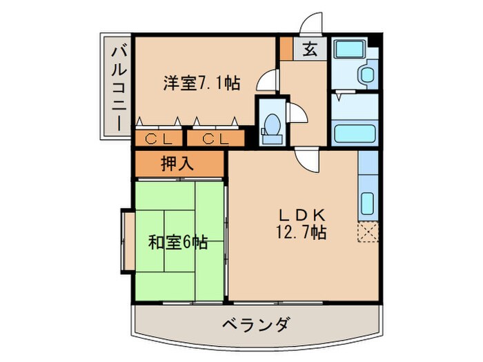 エ－リス庄内の物件間取画像