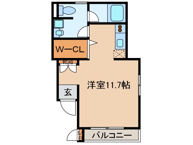 フラット矢田南の物件間取画像