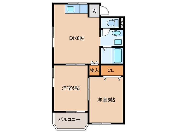 コーポまみずかの物件間取画像