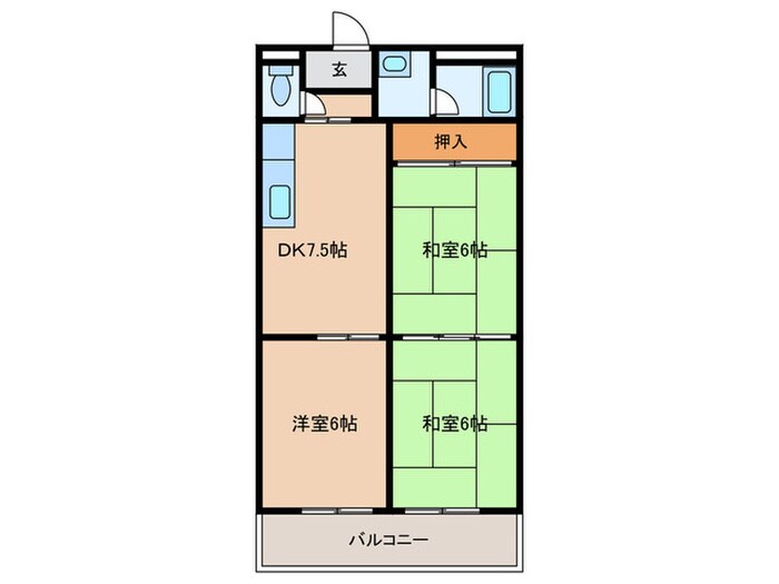 第３西垣ハイツの物件間取画像