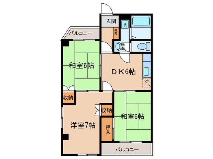 ア－バンホ－ムワンの物件間取画像