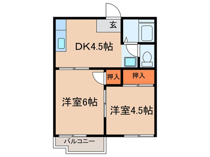 リバーサイド12　Ａ棟の物件間取画像