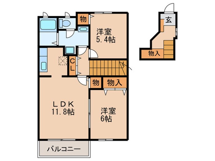シャン・ド・フルールの物件間取画像