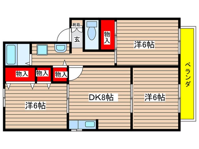 セジュール春風の物件間取画像