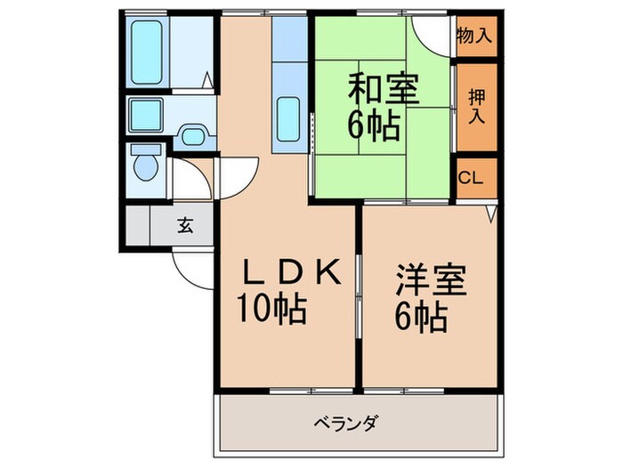 フローラ鷹の巣の物件間取画像