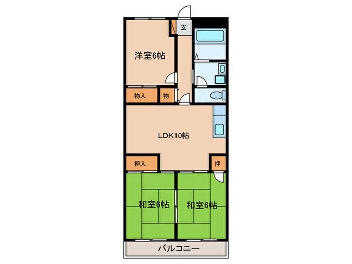 中作大観ハイツの物件間取画像