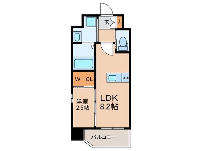 リファレンス竹下駅前の物件間取画像