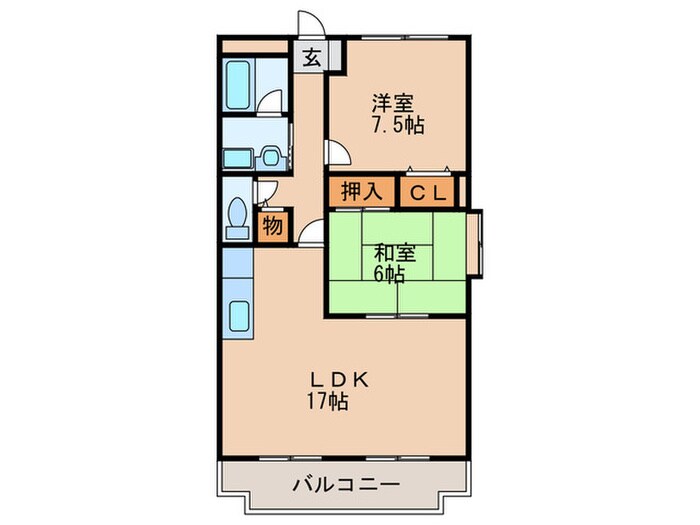 サンフォーレ舞音の物件間取画像
