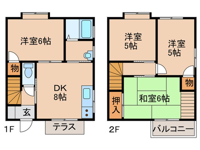 グランメゾン若草２の物件間取画像