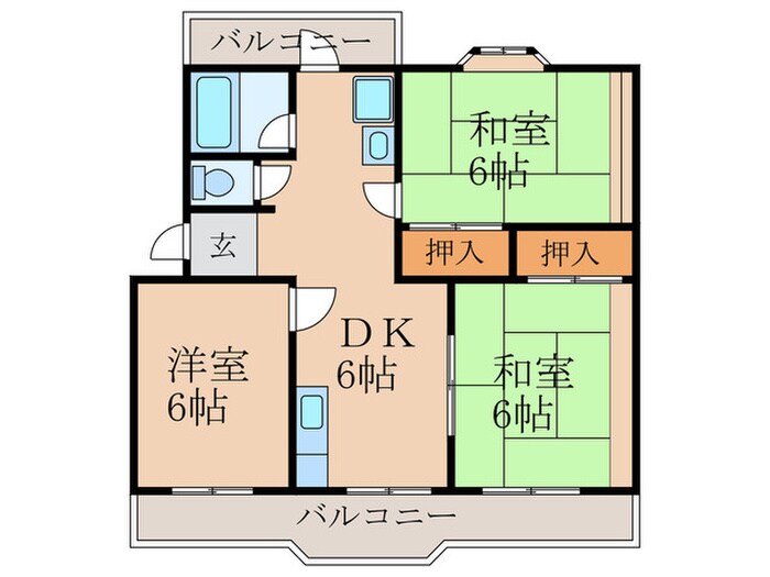 第２ダイヤモンドハイツの物件間取画像