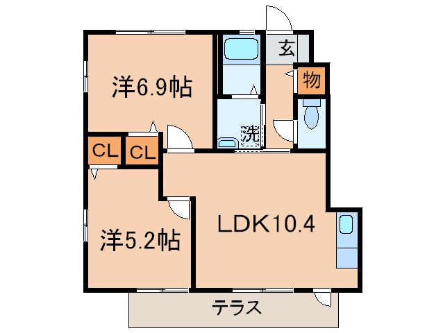パストラルＪ　Ｂの物件間取画像