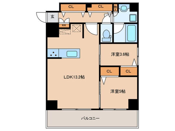 MODERN PALAZZO箱崎ｇｒａｃｅの物件間取画像