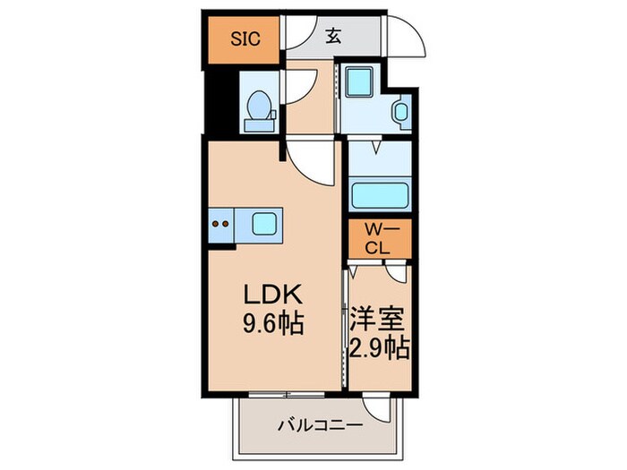 エンクレスト博多BRIGHT（406）の物件間取画像