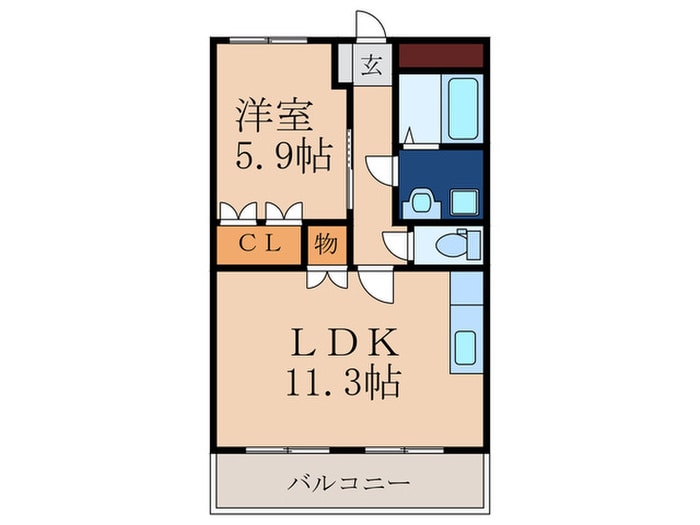 サンライフ花瀬Ⅱの物件間取画像