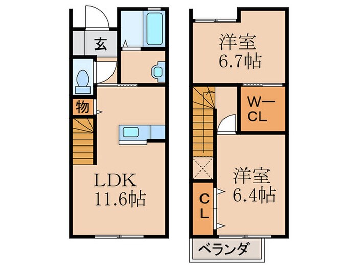 シャト－グレイスＤの物件間取画像