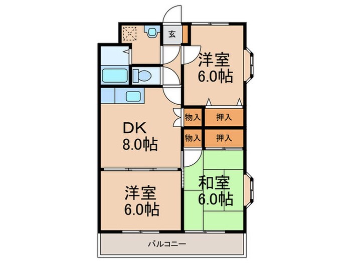 南風苑の物件間取画像