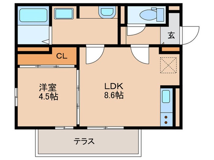 クレイン上荒田の物件間取画像