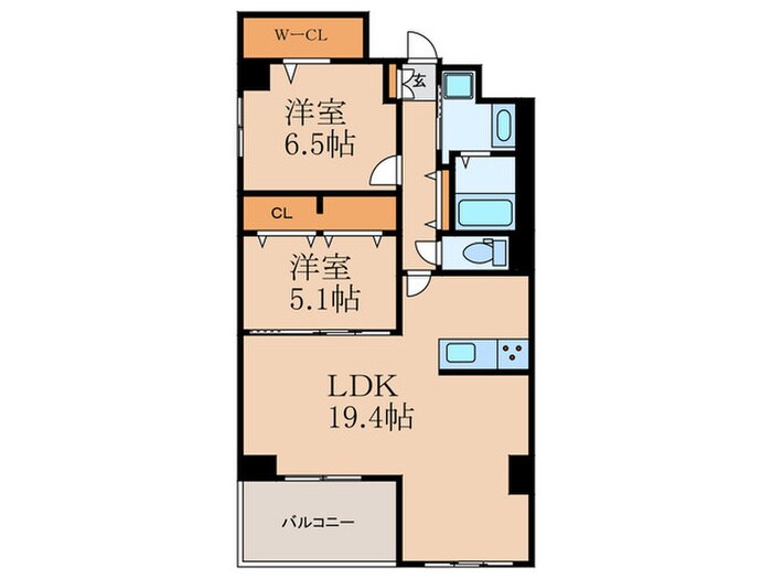 パストラーレ博多の物件間取画像