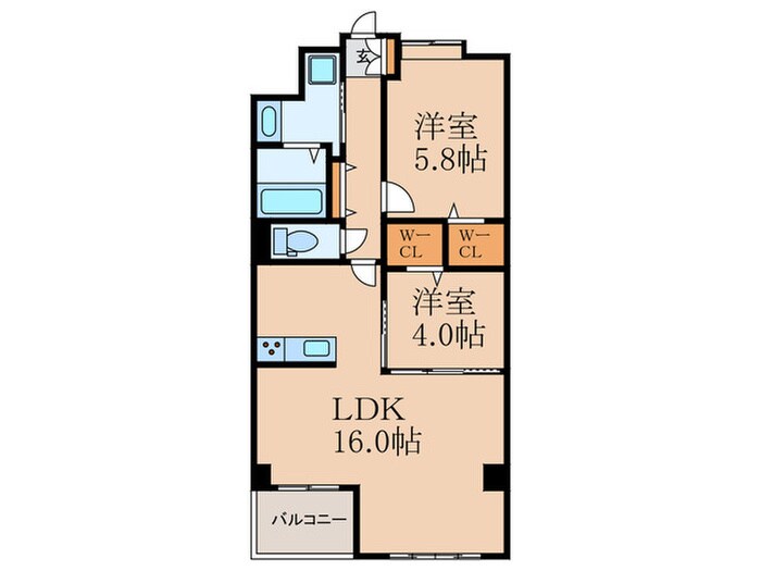 パストラーレ博多の物件間取画像