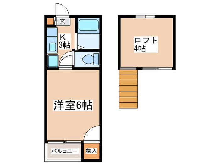 サンラーク三条Aの物件間取画像