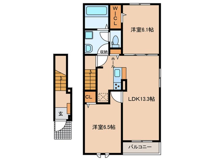 エスペール２１　串木野Ⅰの物件間取画像