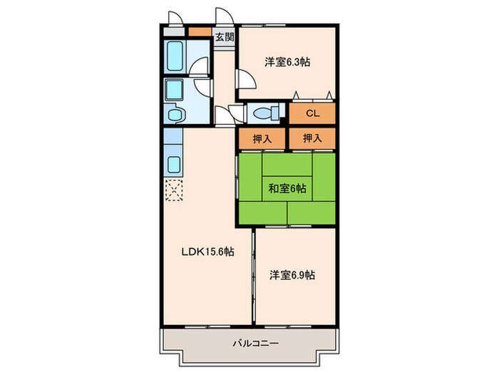 エトランゼⅡの物件間取画像
