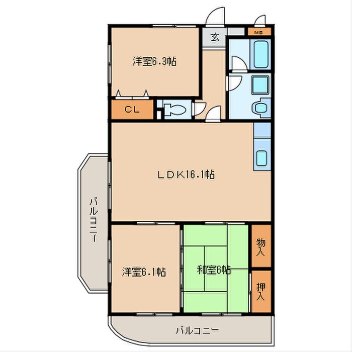 エトランゼⅡの物件間取画像