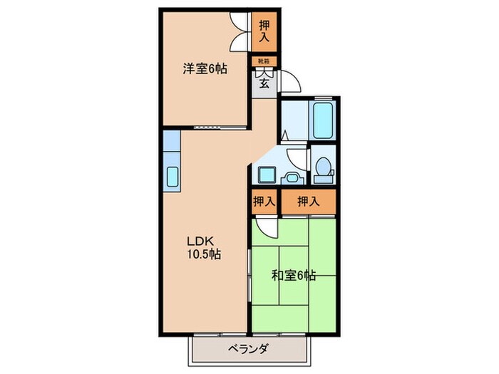 セジュール住吉　Ａ棟の物件間取画像