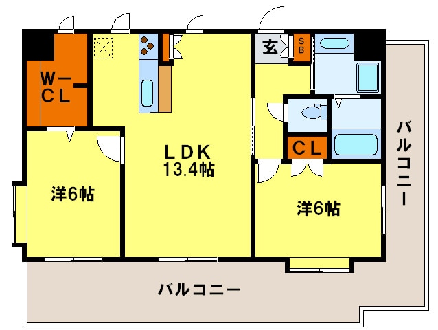 フォレスト薬院大通の物件間取画像