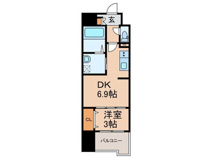 S-RESIDENCE六ツ門abreastⅡの物件間取画像