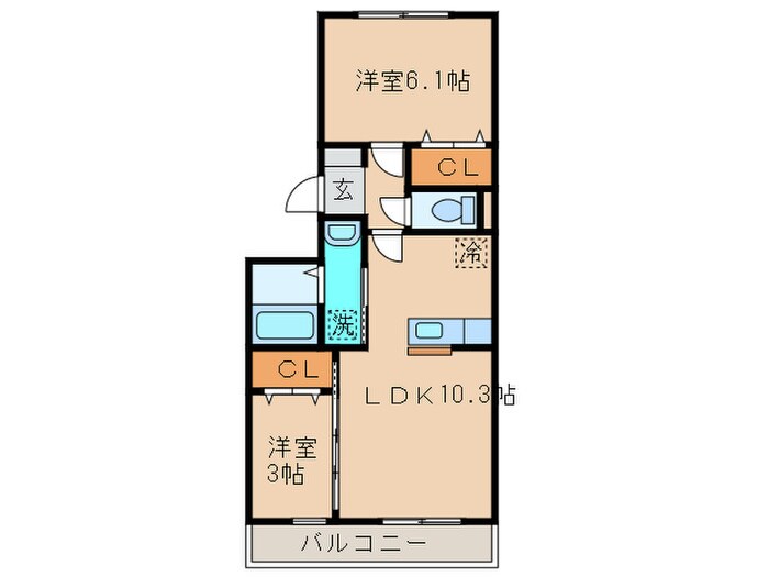 クレール緑の物件間取画像