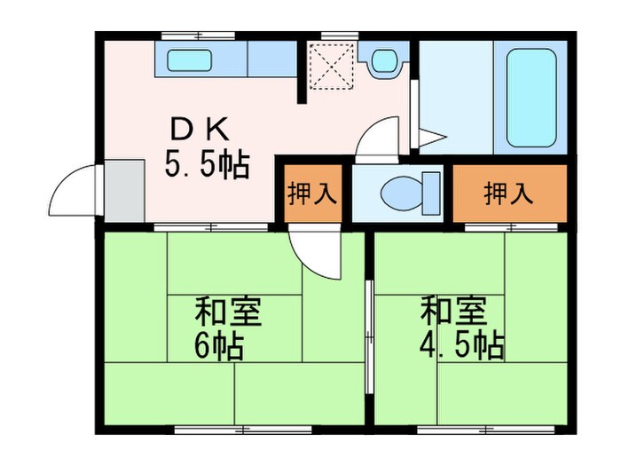 金比羅ハイツの物件間取画像