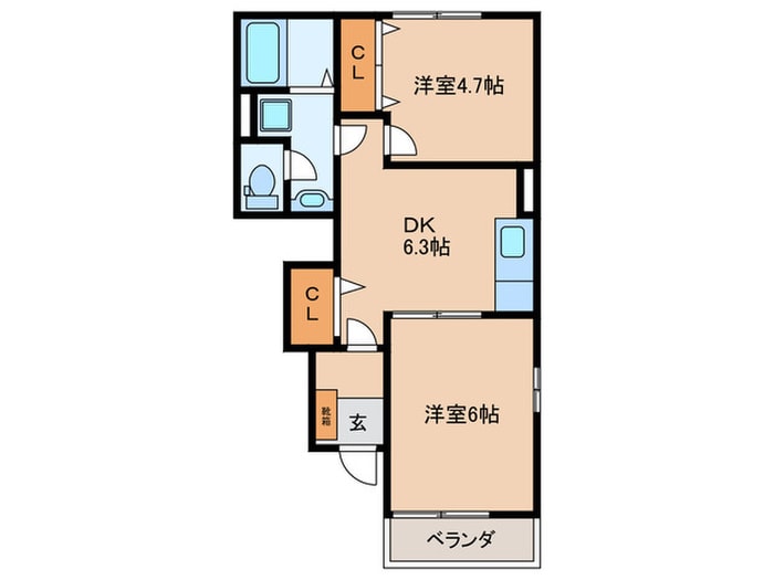 サンヒルズ三郷Ⅲの物件間取画像