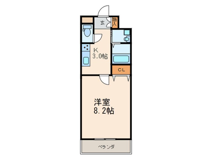 MDIﾌﾟﾛｽｺﾙﾃﾞｨｱ黒崎駅前の物件間取画像