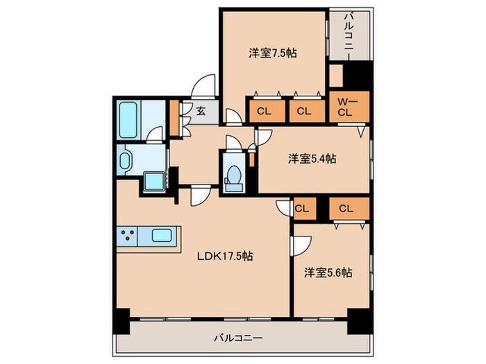 ゼクシオン博多の物件間取画像