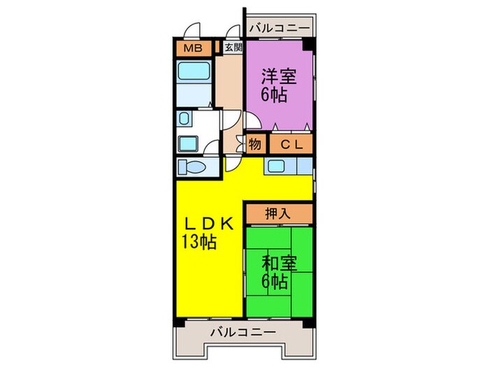 さくらハイツの物件間取画像