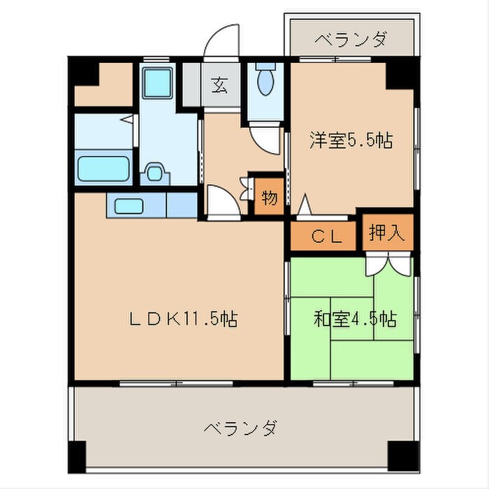 グラントープ道頓堀の物件間取画像