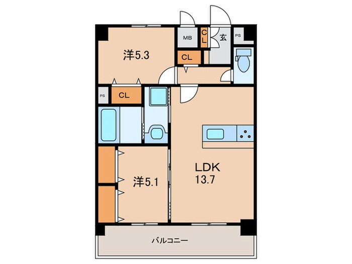 レジェンド紺屋町の物件間取画像