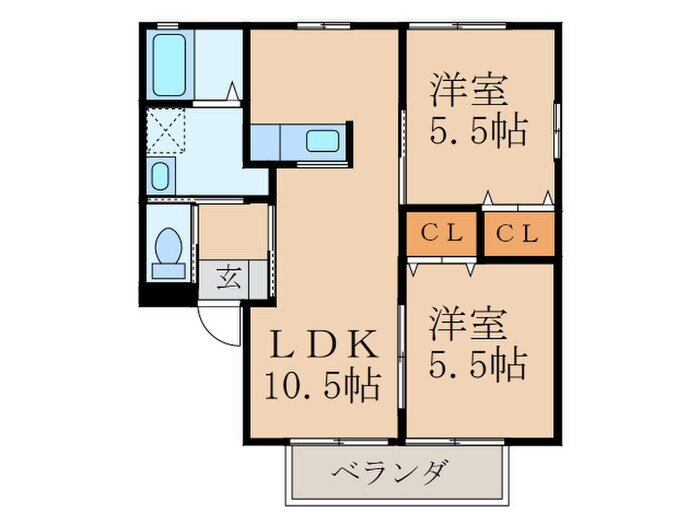 ハッピ－タウン　Ａ棟の物件間取画像