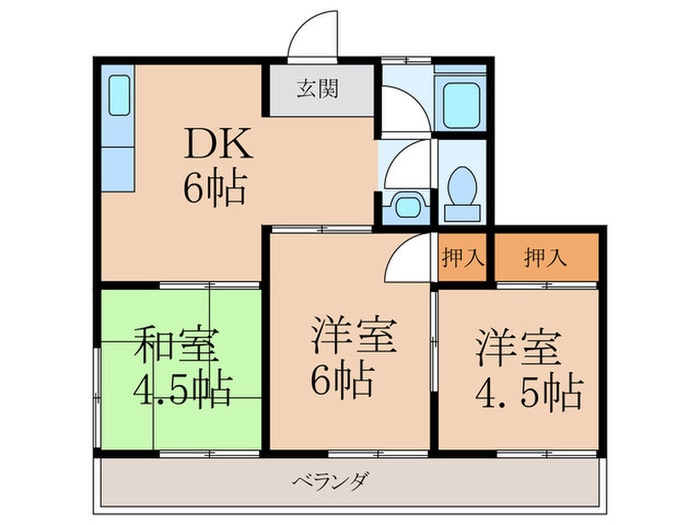 高峰ビルの物件間取画像