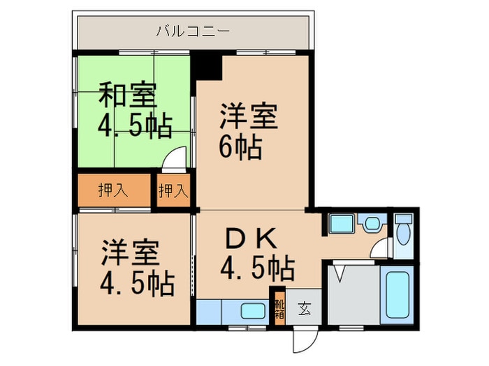 高峰ビルの物件間取画像