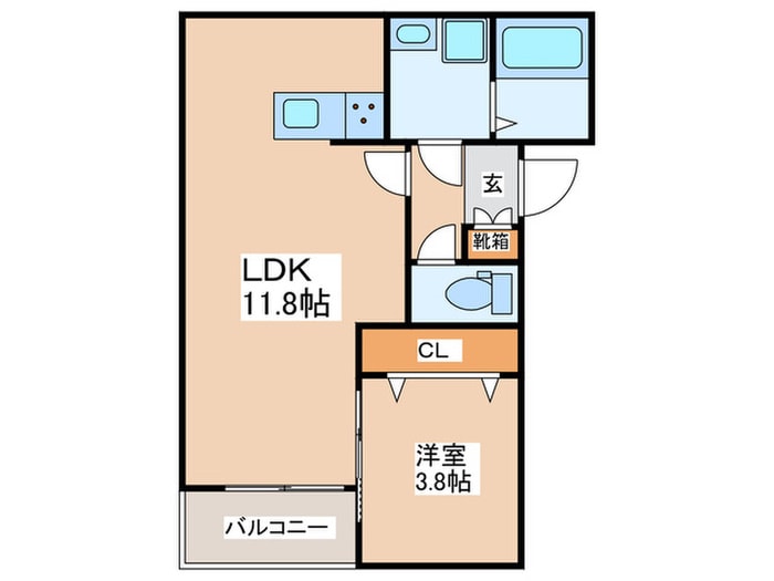 リタリッチ鳥栖壱番館の物件間取画像