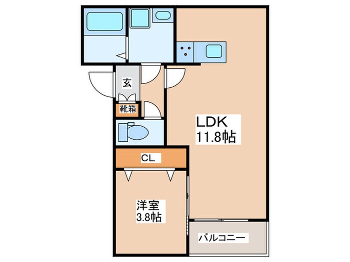 リタリッチ鳥栖壱番館の物件間取画像