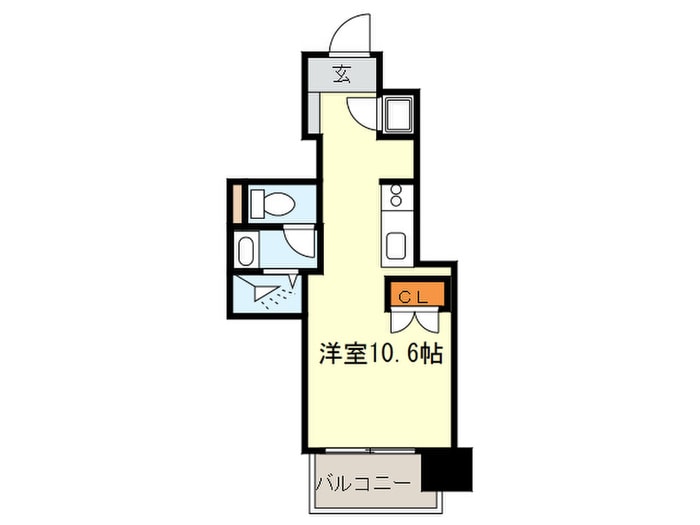 レジディア西新の物件間取画像