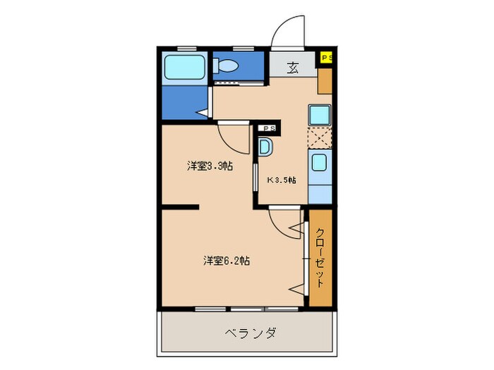 ハーモニーＫハウスサンワ前原の物件間取画像