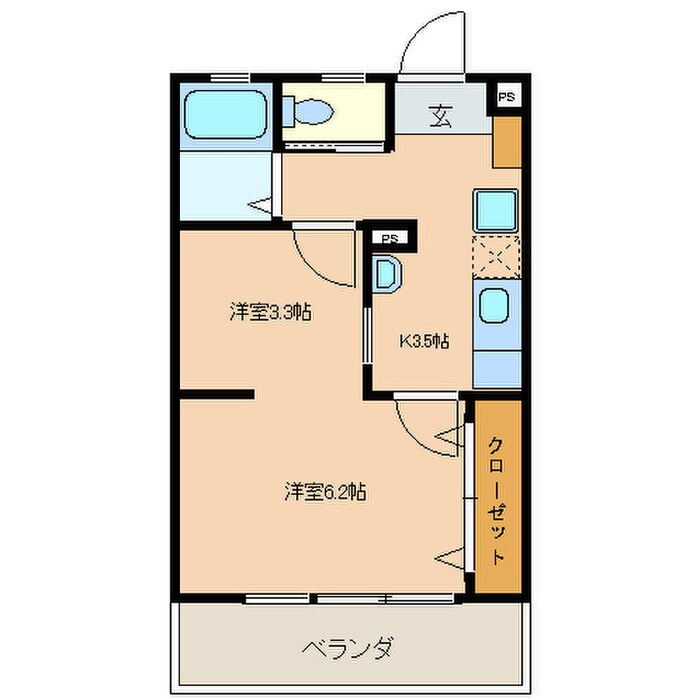 ハーモニーＫハウスサンワ前原の物件間取画像
