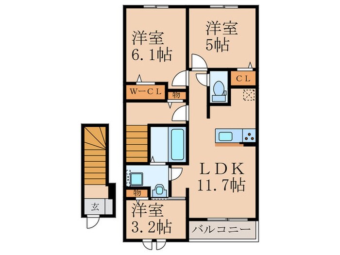 ローリエＳＳの物件間取画像