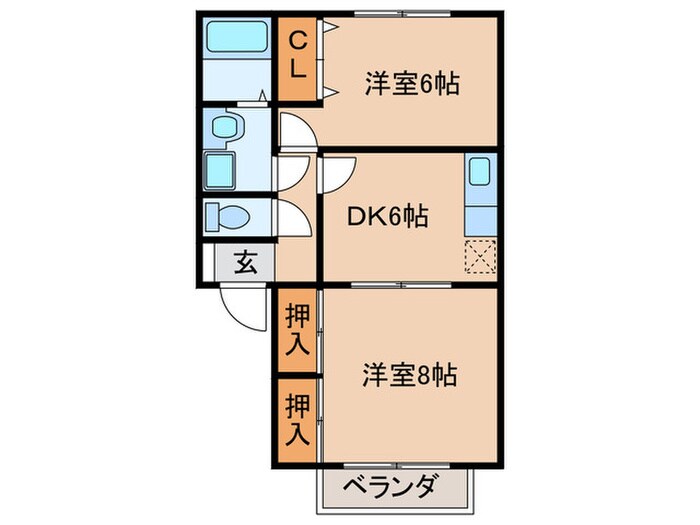 ファミ－ユ則松の物件間取画像